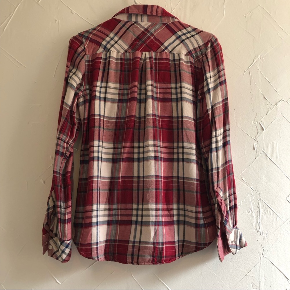 Rails Classic Red Plaid Button Down Size Xs - image 6